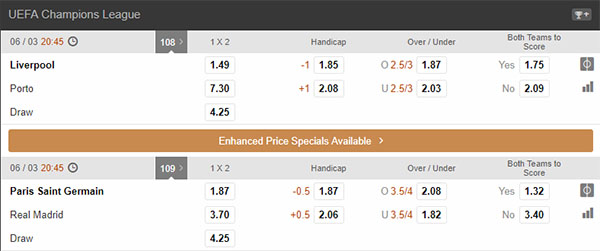 188bet odds uefa 6 3 2018